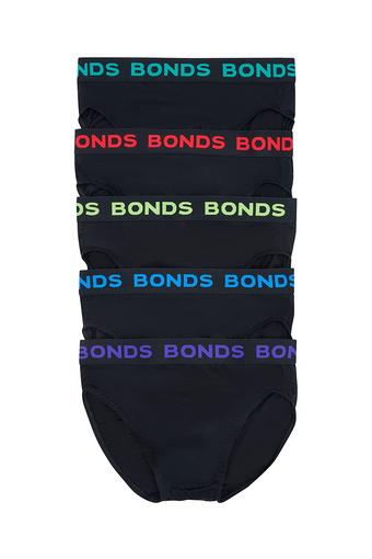 5 Pack Hipster Brief (Black & Emerald Wave/ Black & Hyper Red/ Black & Purple Prince/ Black & Electric Lime)