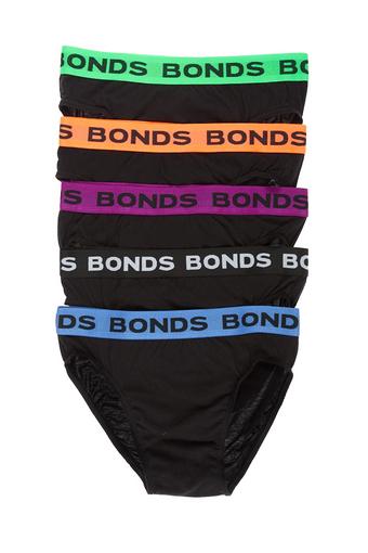 5 Pack Hipster Brief (Black & Luxe Pomegranate/ Black & Hyper Lime/  Black & Oasis Spring/  Black & Orange Dust/  Black & Black)