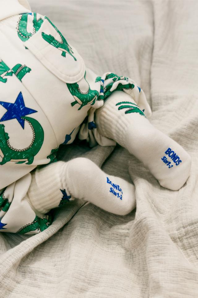Baby Pattern Rib Crew Sock 3 Pack
