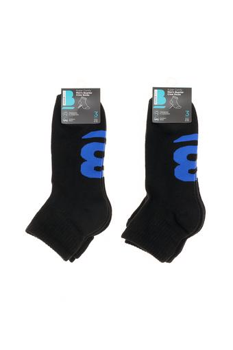 B For Bonds Mens Quarter Crew Socks 6 Pack (New Grey Marle / Solar System)