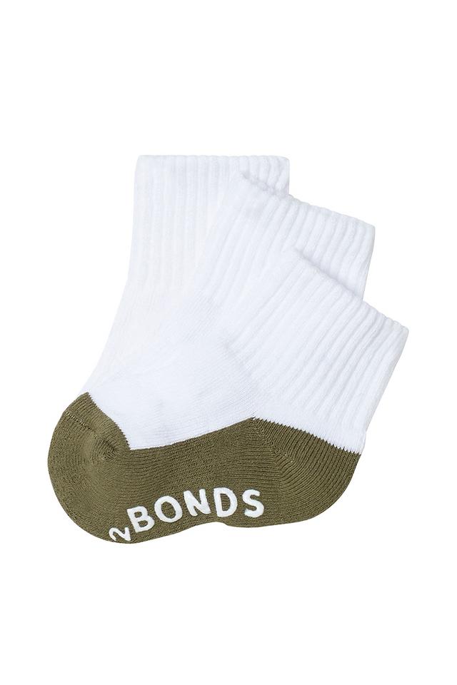 Baby Logo Cushioned Quarter Crew Socks 3 Pack
