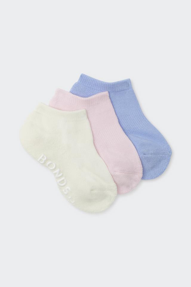 Baby Logo Cushioned Solid Colours Low Cut Socks 3 Pack