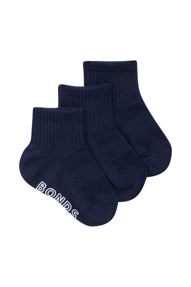 Baby Logo Light Quarter Crew Socks 3 Pack