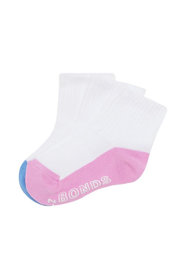 Baby Logo Lightweight Quarter Crew Socks 3 Pack