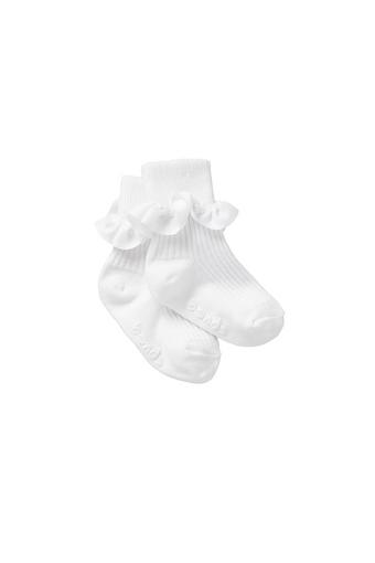 Baby Party Cuff Sock (White)