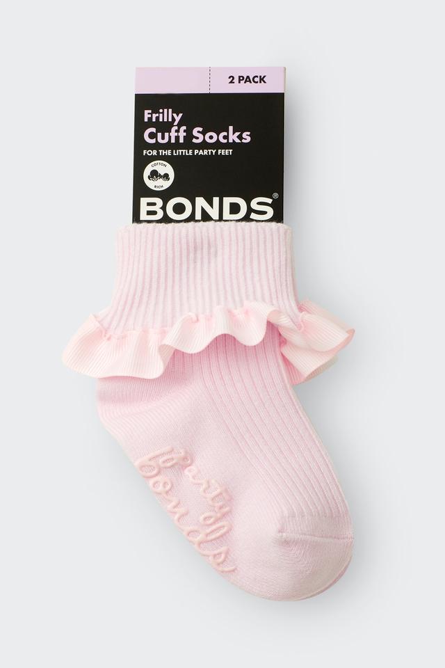 Baby Party Ribbon Cuff Sock 2 Pack