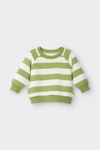 Baby Soft Threads Pullover (Horizontal Rugby Stripe Green)