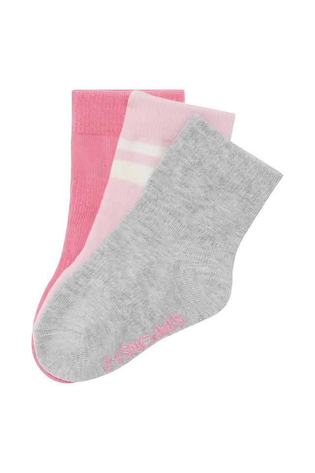 Baby Stay on Pattern Quarter Crew Socks 3 Pack