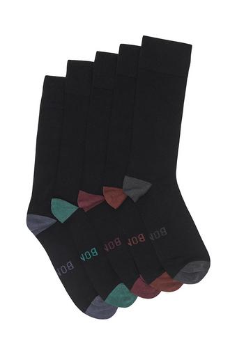 Bamboo Crew 5 Pack (Black Assorted)