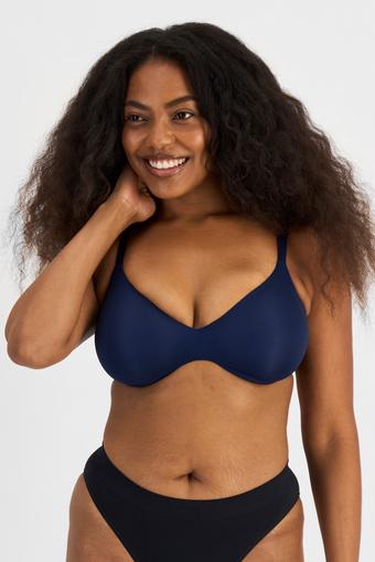 Bases Unlined Underwire Bra (Black Sea)