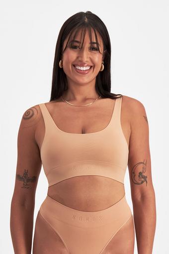 Bases Seamless Scoop Crop (Blush Latte)