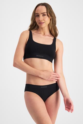 Bases Viscose Bamboo Seamless Crop (Black)