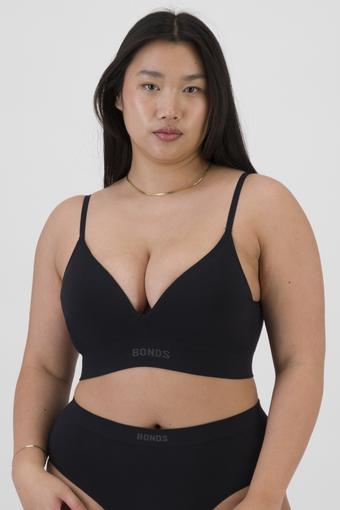 Bases Viscose Bamboo Seamless Wirefree Bra (Black)