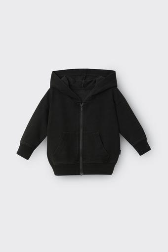 Black Denim Wash Hoodie (Stone Black)
