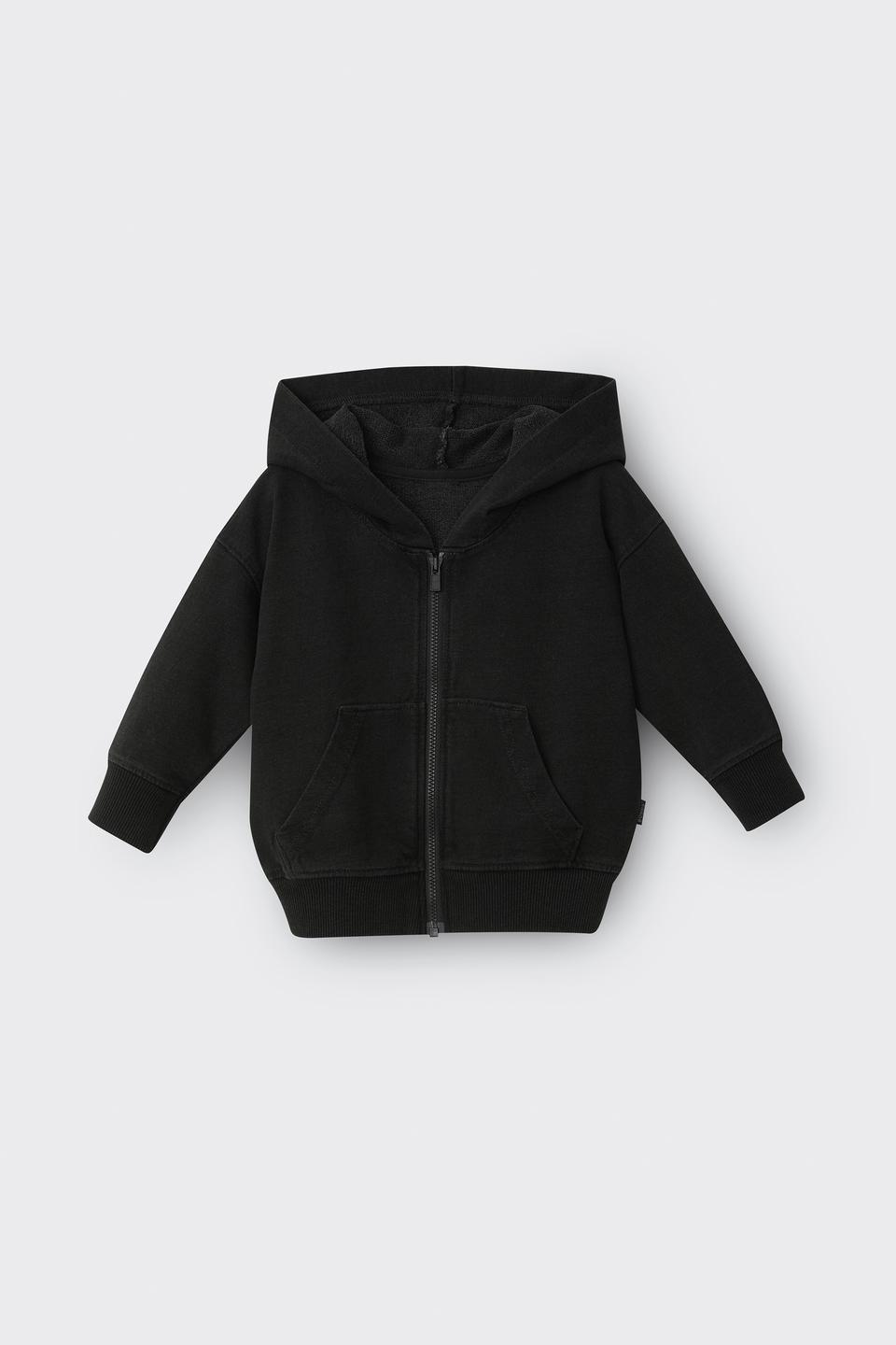 Black Denim Wash Hoodie