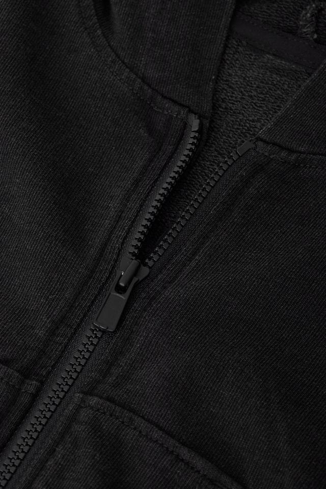 Black Denim Wash Hoodie