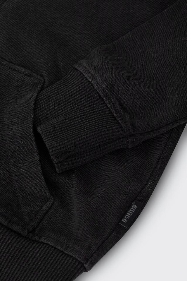 Black Denim Wash Hoodie