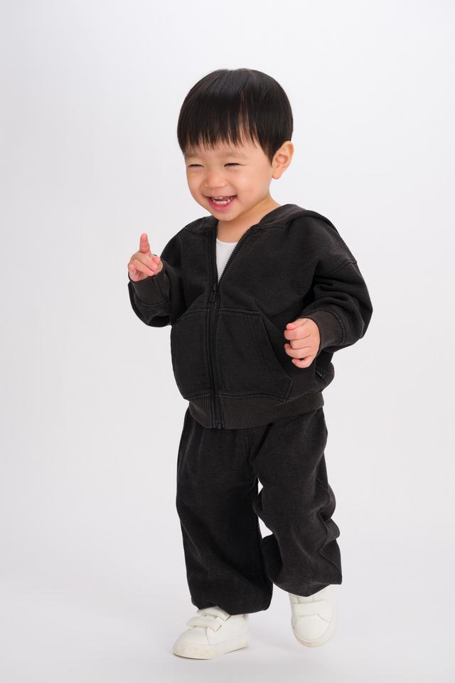 Black Denim Wash Hoodie