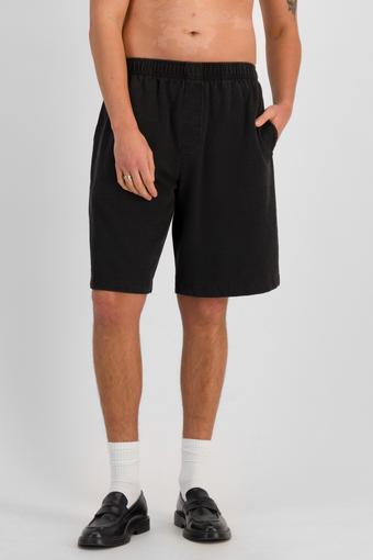 Black Denim Wash Jort (Stone Black)