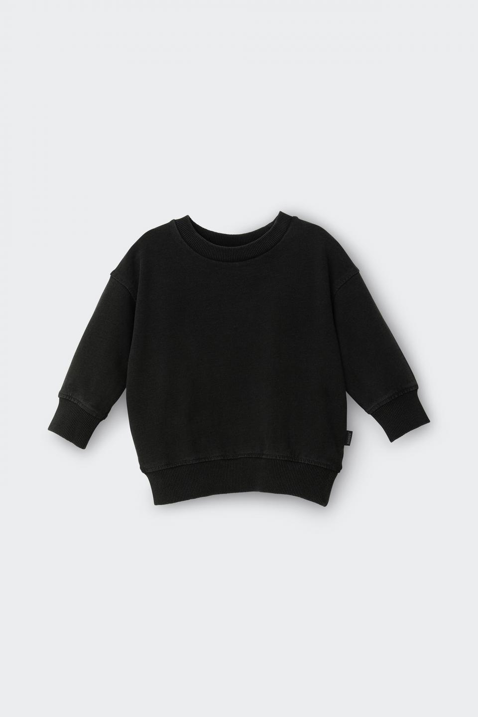 Black Denim Wash Pullover