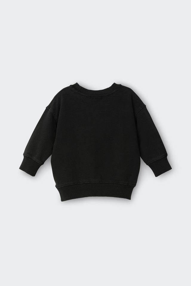 Black Denim Wash Pullover