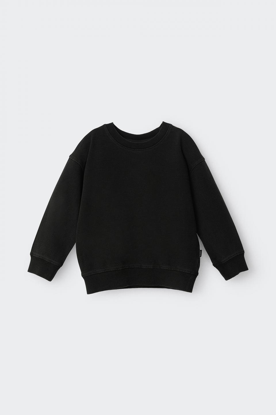 Black Denim Wash Pullover