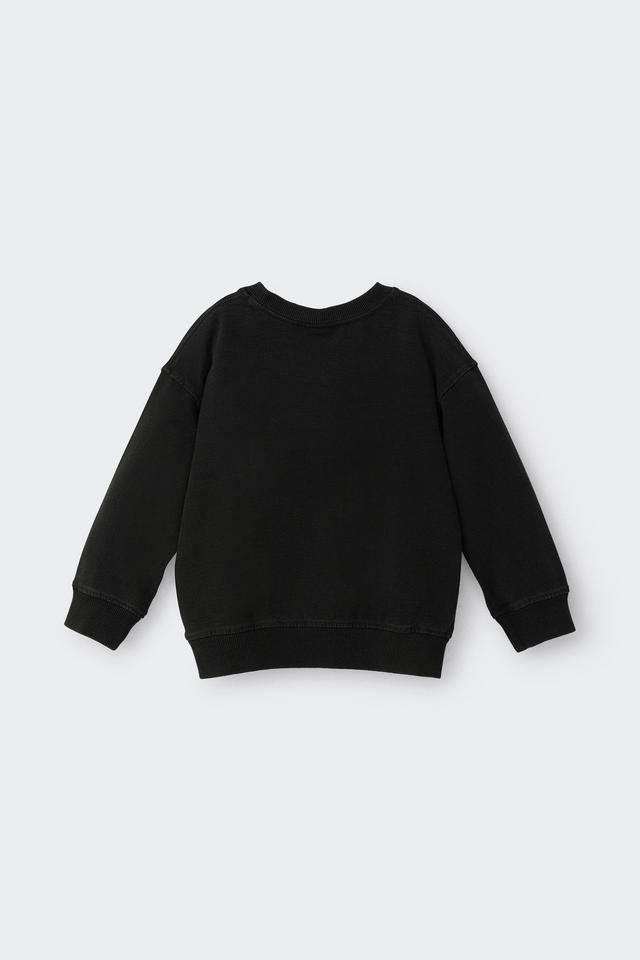 Black Denim Wash Pullover