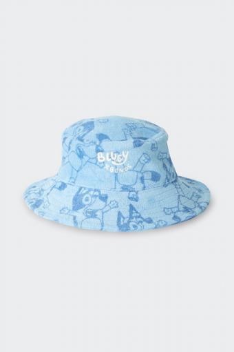 Bluey x Bonds Kids Terry Towelling Bucket Hat (Bluey Cool Summer)