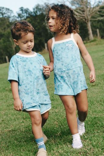 Bluey x Bonds Kids Terry Towelling Tee (Bluey Cool Summer)