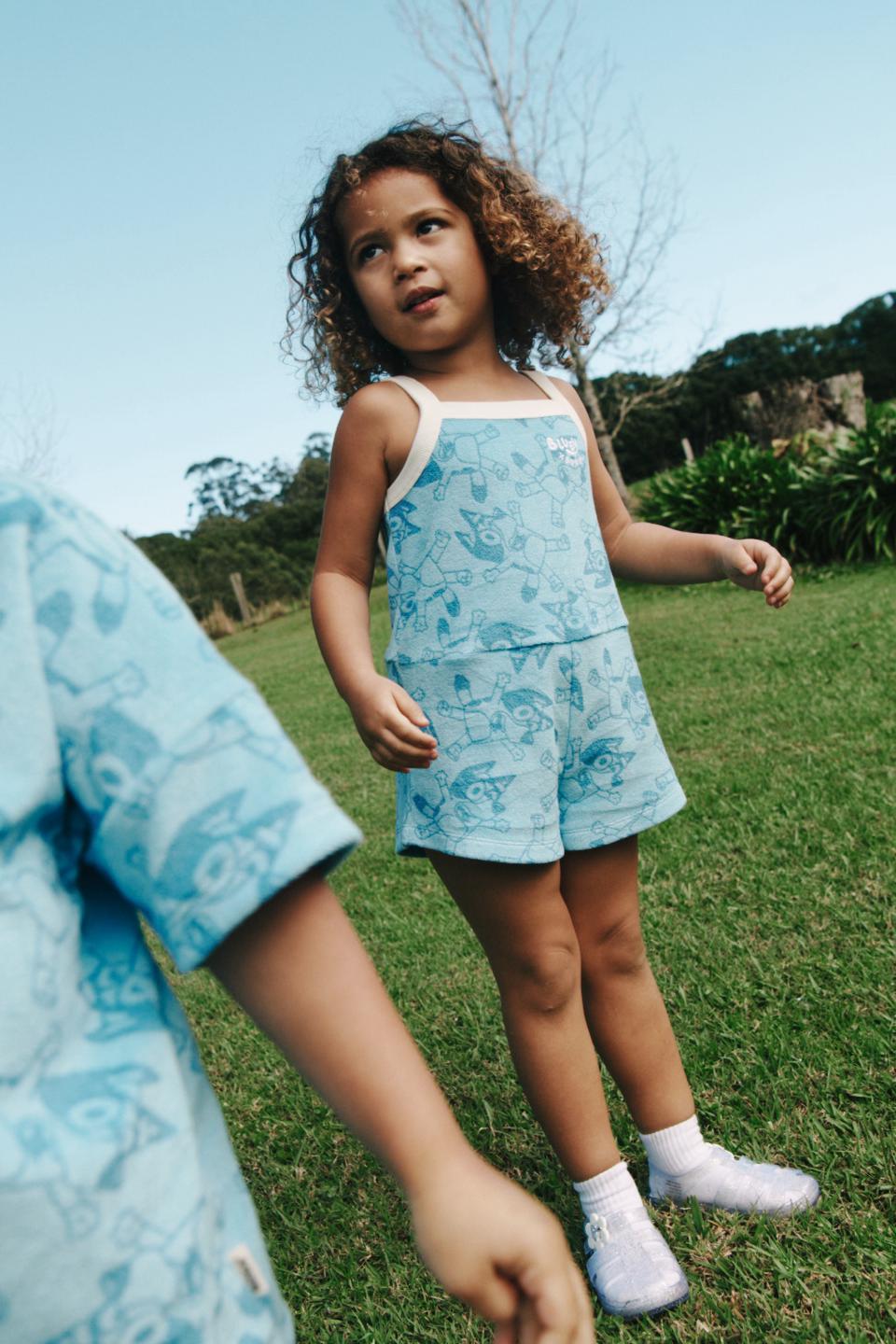 Bluey x Bonds Kids Terry Towelling Playsuit