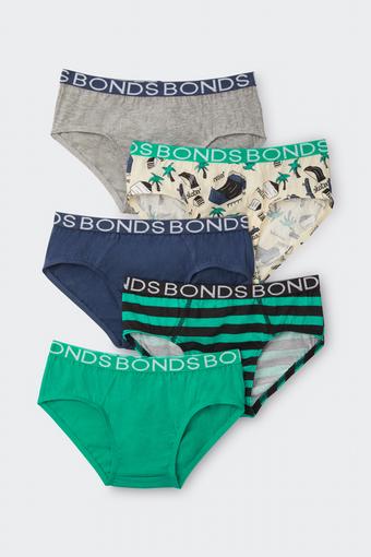 Boys Brief 5 Pack (Skatepark Scene)