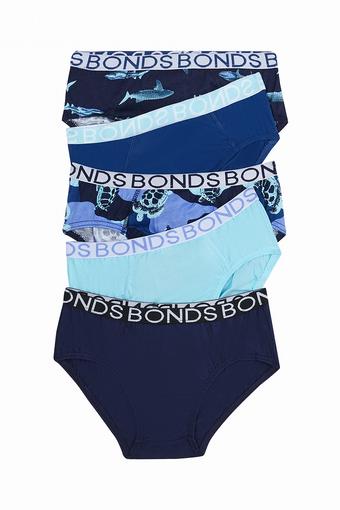 Boys Brief 5 Pack (Turtle Shark Blue Multi)