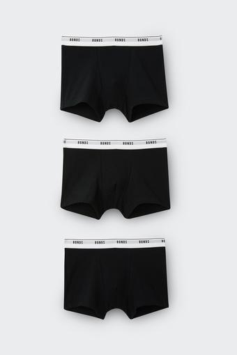 Boys Hipster Trunk 3 Pack (Nu Black)