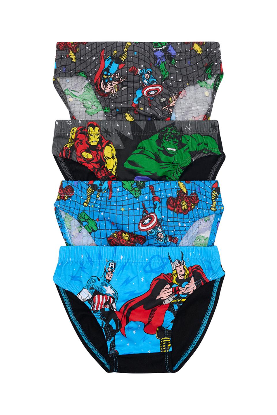 Boys Marvel Comics Brief 4 Pack
