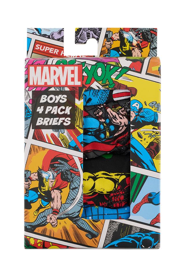 Boys Marvel Comics Brief 4 Pack