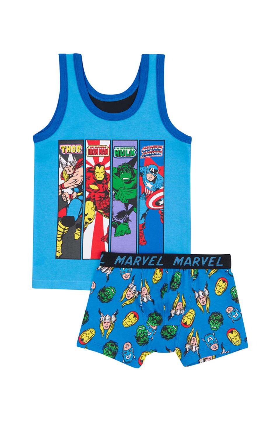 Boys Marvel Comics Singlet & Trunk Set