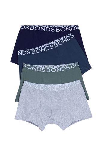 Boys Trunk 4 Pack (Khaki Multi Solid)