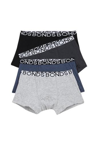 Boys Trunk 4 Pack (Black/Greyscale)