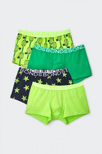 Boys Trunk 4 Pack (Racket Rascals)