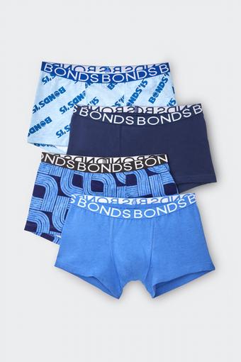 Boys Trunk 4 Pack (On Your Marks)