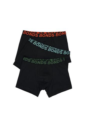 Boys Trunk Sport 3 Pack (Black)