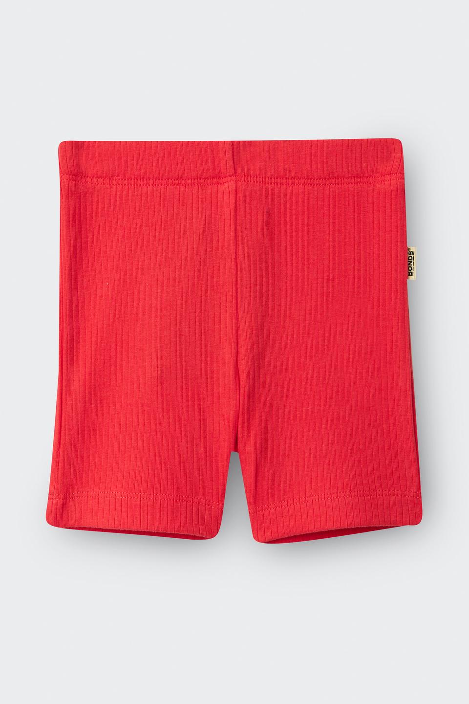 Solid Wide Needle Rib Bike Short