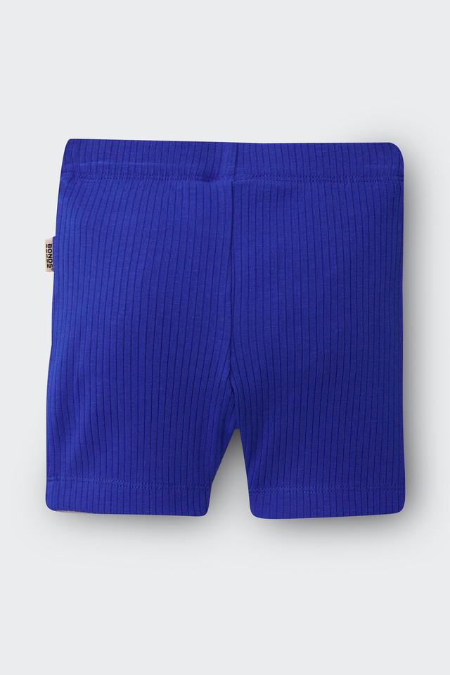 Solid Wide Needle Rib Bike Short
