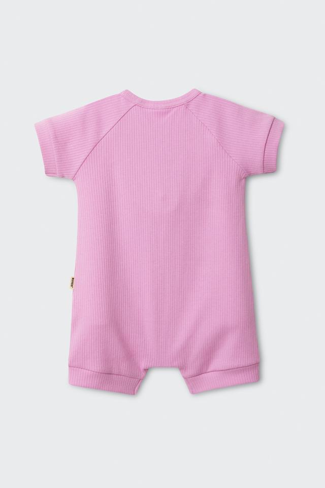 Solid Wide Needle Rib Romper