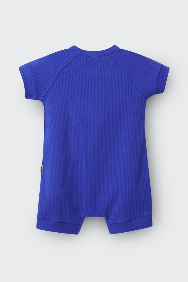 Solid Wide Needle Rib Romper