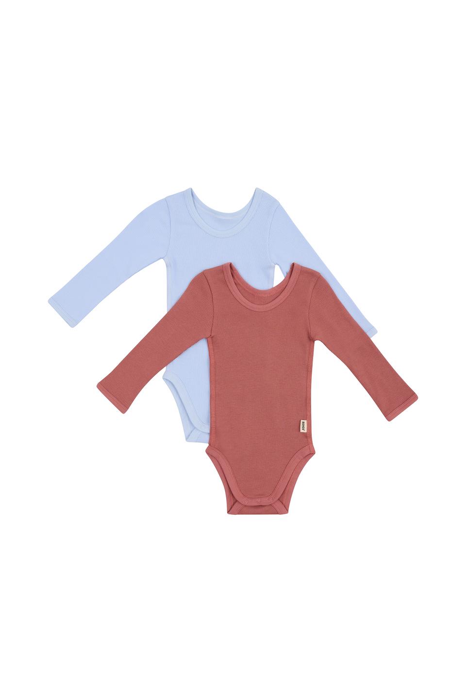 Organic Rib Longsleeve Bodysuit 2 Pack