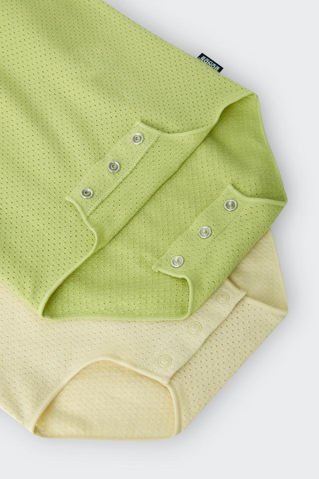 Wondercool Eyelet Short Sleeve Bodysuit 2 Pack