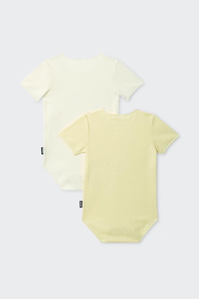 Wondercool Eyelet Short Sleeve Bodysuit 2 Pack