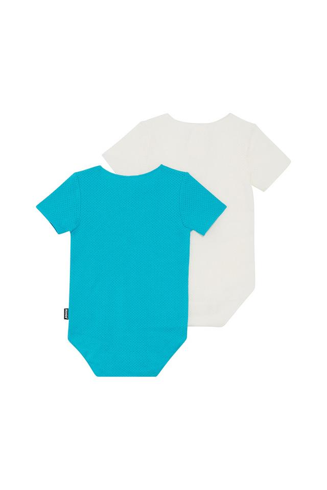 Wondercool Eyelet Short Sleeve Bodysuit 2 Pack