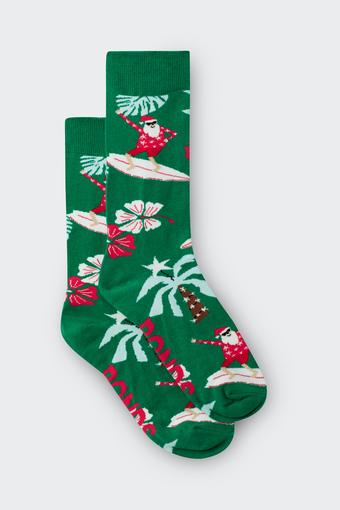 Christmas Pattern Crew 1 Pack (Surfing Santa)